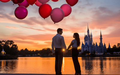Orlando Theme Park Engagement Photography